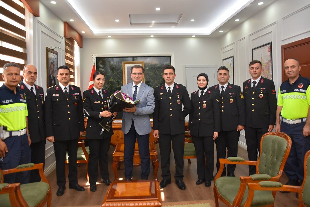 İlçe Jandarma Komutanlığından Kaymakamımız Ali GÜLDOĞAN’a Jandarma Teşkilatının 186’inci Kuruluş Yıldönümü Ziyareti.